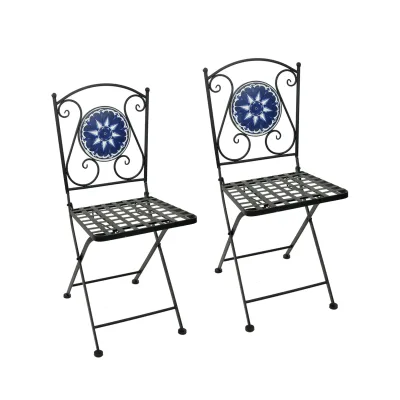 HTI-Living Metallstuhl 2er Set Marokko