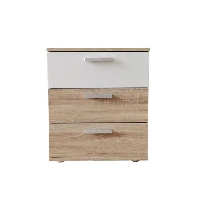 HTI-Living Nachtkommode 3 Schubladen Nina Sonoma Weiß