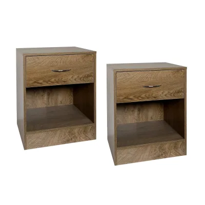 HTI-Living Nachtschrank 2er Set Thekla Eiche