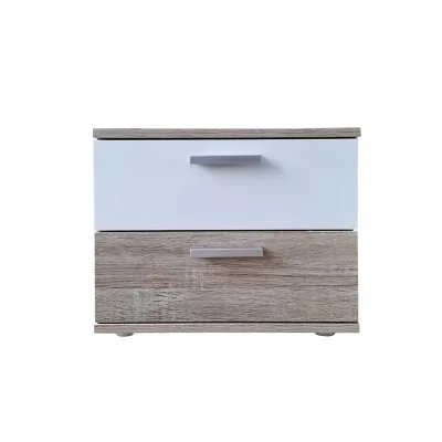 HTI-Living Nachtschrank Sonoma Weiß Nina