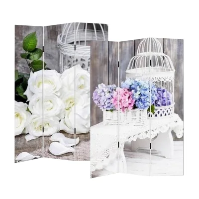 HTI-Living Paravent Rosen/Hortensie