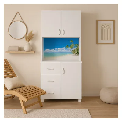 HTI-Living Schrank mit bedruckter Rückwand Palmen