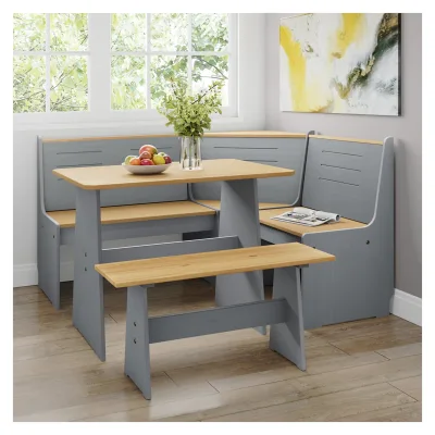 HTI-Living Sitzgruppe 3-teilig Marija Grau