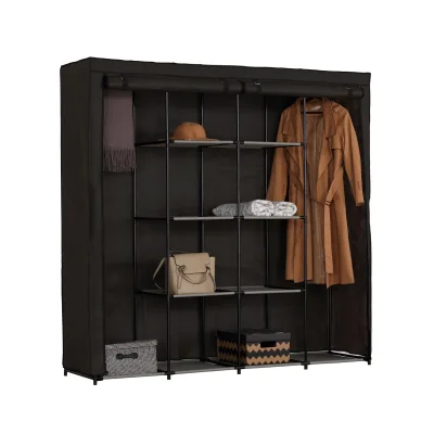 HTI-Living Stoffschrank XL Lena Dunkelgrau
