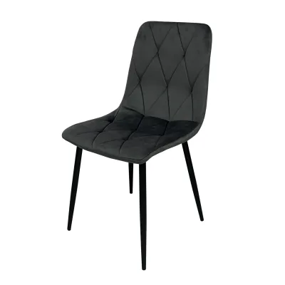 HTI-Living Stuhl Mesa Eco Velvet Grau