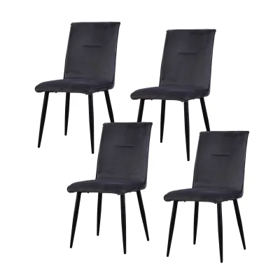 HTI-Living Stuhl Salinas Velvet Grau