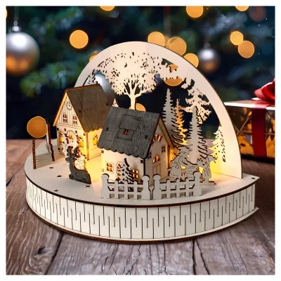 HTI-Living Weihnachtsszene beleuchtet Rehe
