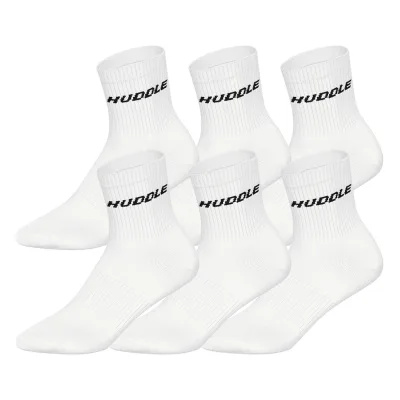 HUDDLE  6pk Short Crew Socks Unisex Socken