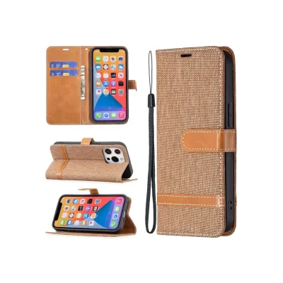Hülle Handy Schutz für Apple iPhone 13 mini Case Cover Tasche Etuis Bumper Braun