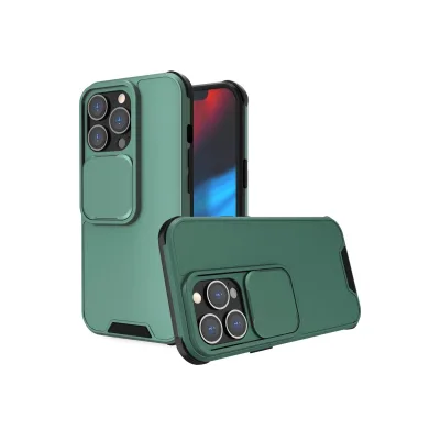 Hülle Handy Schutz für Apple iPhone 13 Pro Case Cover Tasche Etuis Bumper Grün