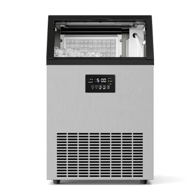 Industrieller Eiswürfelbereiter Glacial 45 kg mit LED-Anzeige und Sichtfenster