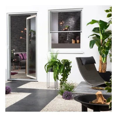 Insektenschutz-Alu-Fensterrollo Bausatz "SMART" 160x160 cm in Weiß