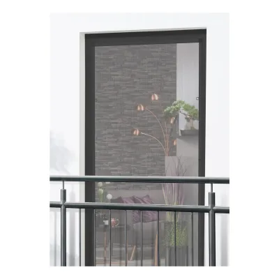 Insektenschutz-Fensterbausatz flächenbündig "COMPACT XL" 130x220 cm in Anthrazit