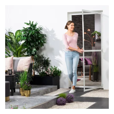 Insektenschutz-Türbausatz flächenbündig "COMPACT" 100x210 cm in Weiß