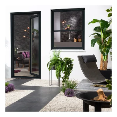 Insektensschutz-Alu-Fensterrollo Bausatz "SMART" 160x160 cm in Anthrazit