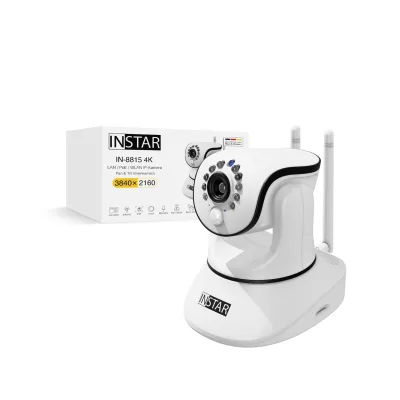 INSTAR IN-8815 4K steuerbare Innenkamera / Überwachungskamera mit LAN / WLAN und PoE, Weiß