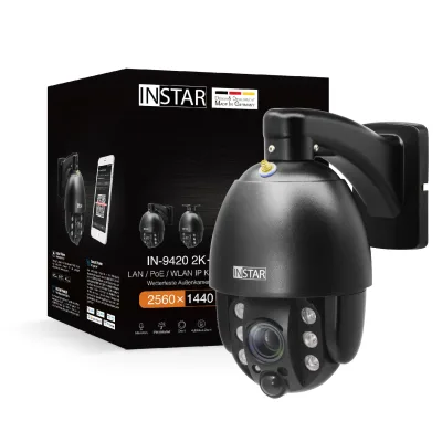 INSTAR Überwachungskamera IN-9420 2K+ / POE + WLAN Schwarz