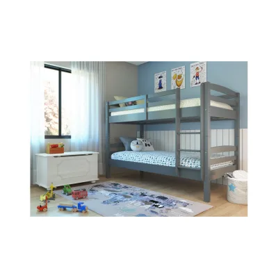 Inter Link Etagenbett >Lavius< 90x200 grau + 2 Lattenroste