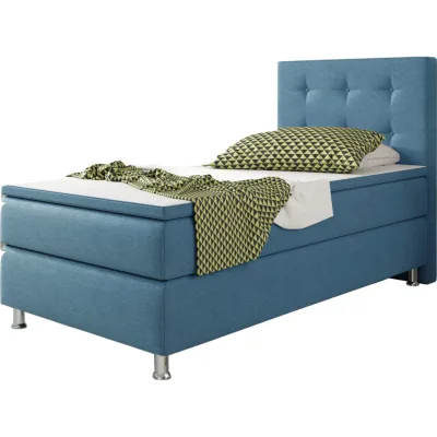 Inter Trading Boxspringbett Köln 90 x 200 cm, blau