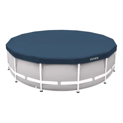 INTEX 28083 Pool Abdeckplane Deluxe rund 457 cm mit 20cm Überhang Plane Cover