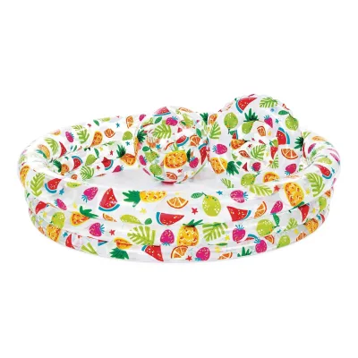 INTEX 3er Pool-Set Planschbecken Wasserball Schwimmring Kinder Garten Sommer