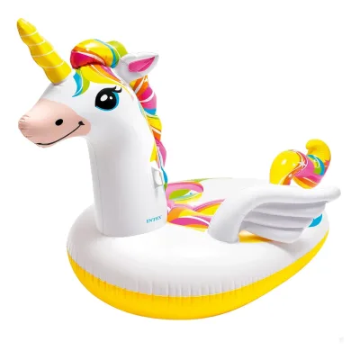 INTEX 57291EU - Mega Unicorn Island XXL Schwimmtier 287x193x165cm Pool Einhorn