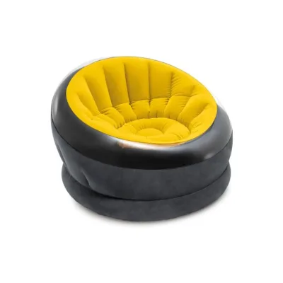 INTEX Empire Chair aufblasbarer Komfort Sessel für Innen und Außen Sitzkissen sitzen Lounge gelb