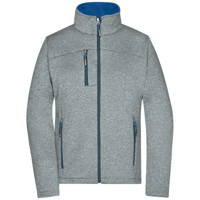 James & Nicholson Damen Softshelljacke JN1147 Gr. XS dark-melange/royal