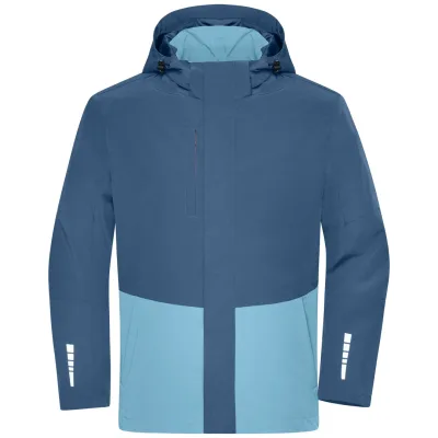 James & Nicholson Hardshell-Regenjacke JN1878 Gr. L deep-blue/steel-blue