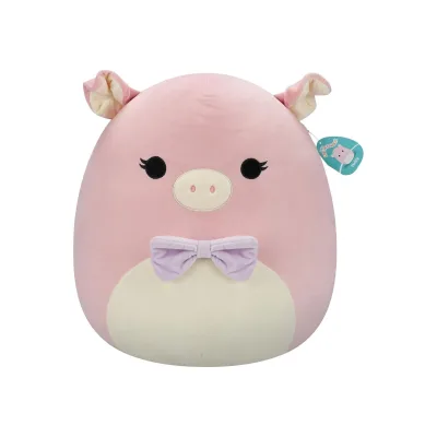 Jazwares SQCR06658 - Squishmallows - Hettie, das Schwein 50 cm – Rosa Plüschfigur & Kissen