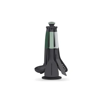 Joseph Joseph Elevate Küchenhelfer-Set, 6-teilig mit drehbarem Ständer