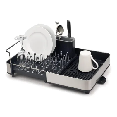 Joseph Joseph Extendable erweiterbarem Abtropfgestell mit abnehmbarem Besteckhalter