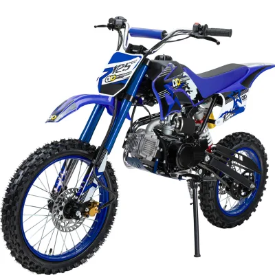 Jugend-Crossbike JC125, Benzin-Jugendmotorrad, 125 ccm, 17/14-Reifen, 4-Takt-Motor, 80 km/h, ab 14 J. (Blau)