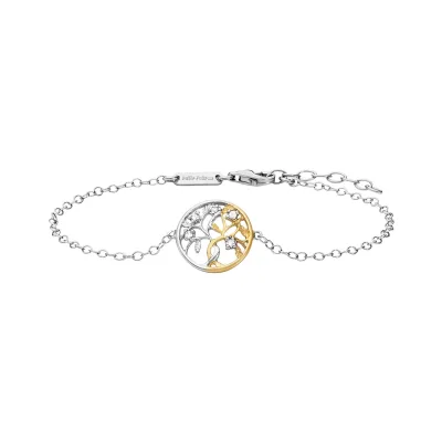 Julie Julsen Armband 925 Silber rhodiniert teils vergoldet Liebesbaum Zirkonia