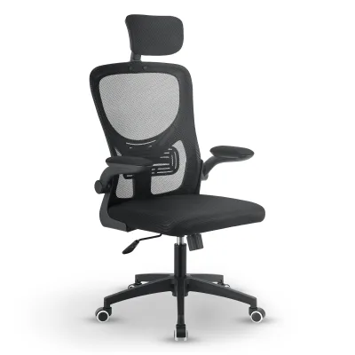 Juskys Bürostuhl Baltimore mit Rollen & Armlehne - Schreibtischstuhl ergonomisch - Stuhl - Schwarz