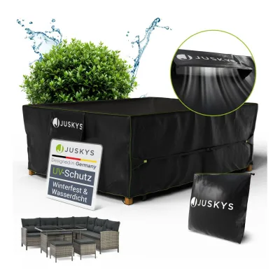 Juskys Gartenmöbel Abdeckplane 250 x 210 x 90 cm - winterfest, wasserdicht, UV-Schutz, Schutzhülle