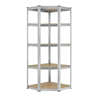 Juskys Lageregal Corner Basic 180 x 70 x 40-70 cm   875 kg   5 Böden   Schwerlastregal Metall