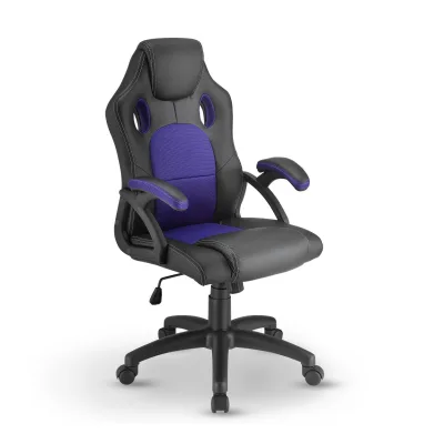 Juskys Racing Schreibtischstuhl Montreal ergonomisch Bürostuhl PC Gaming Stuhl – violett
