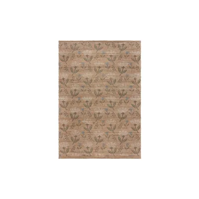 Jute-Teppich floral Naturfarben 200 x 290 cm - JED   Kadima Design