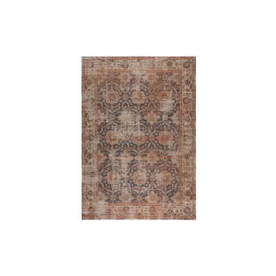 Jute-Teppich Orient Rot-Blau 80 x 150 cm - WENSLEY   Kadima Design