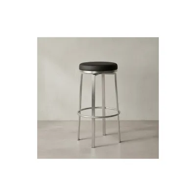 KADIMA DESIGN Barhocker Modern - Drehbar, Gepolsterte Sitzfläche, Edelstahlgestell, 76 cm Höhe, KADIMA DESIGN