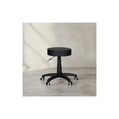 KADIMA DESIGN Büro- und Kosmetikhocker mit Leder-Optik, 360° drehbar, höhenverstellbar 44-55 cm, stabil