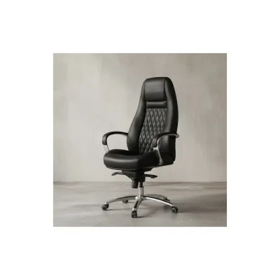 KADIMA DESIGN Chefsessel MADRID Echtleder, ergonomisch, Aluminium-Fußkreuz, bis 120 kg, 8 Stunden Sitzdauer