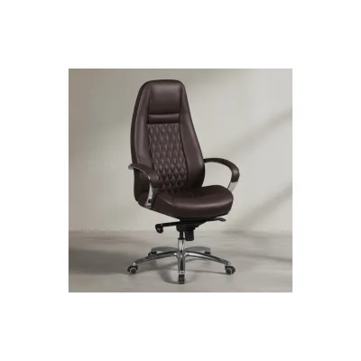 KADIMA DESIGN Chefsessel MADRID Echtleder, ergonomisch, Aluminium-Fußkreuz, bis 120 kg, 8 Stunden Sitzdauer