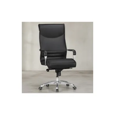 KADIMA DESIGN Chefsessel VENGA: XXL, ergonomisch, Kunstleder, höhenverstellbar, 150 kg Belastbarkeit, Schwarz/Caramel.