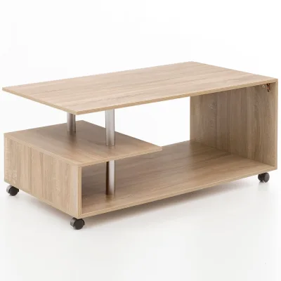 KADIMA DESIGN Couchtisch "Eleganza", Stilvoll, geräumige Ablageflächen, Melaminharzbeschichtung.