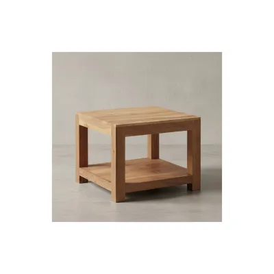 KADIMA DESIGN Couchtisch NAKO Massivholz: Landhausstil, Ablagefach, robust, pflegeleicht