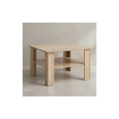 KADIMA DESIGN Couchtisch NIDDA Holz: Sonoma Eiche, Melaminharzbeschichtung, kratzfest, Ablagefläche, 60 kg Belastbarkeit.