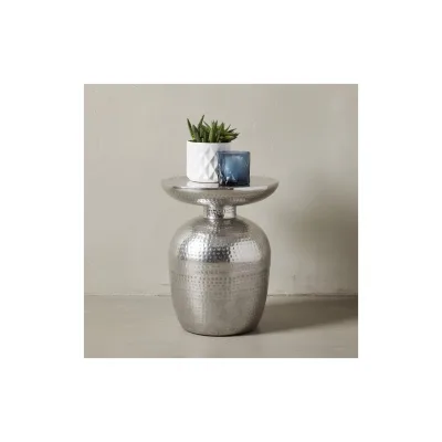 KADIMA DESIGN Dekotisch ENNS: Orientalisch, Hammerschlagstruktur, Aluminium, 15 kg Belastbarkeit
