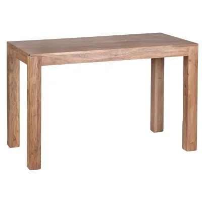 KADIMA DESIGN Esstisch NAKO Massiv: Rechteckig, 120x60 cm, Akazienholz, einfach zu pflegen, stabil.